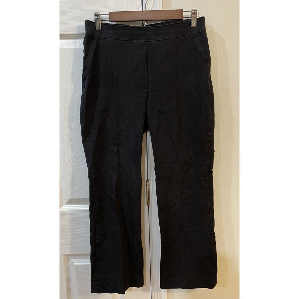 SPANX Women's Size M On The Go Kick Flare Pants Solid Black Pull On #20367R